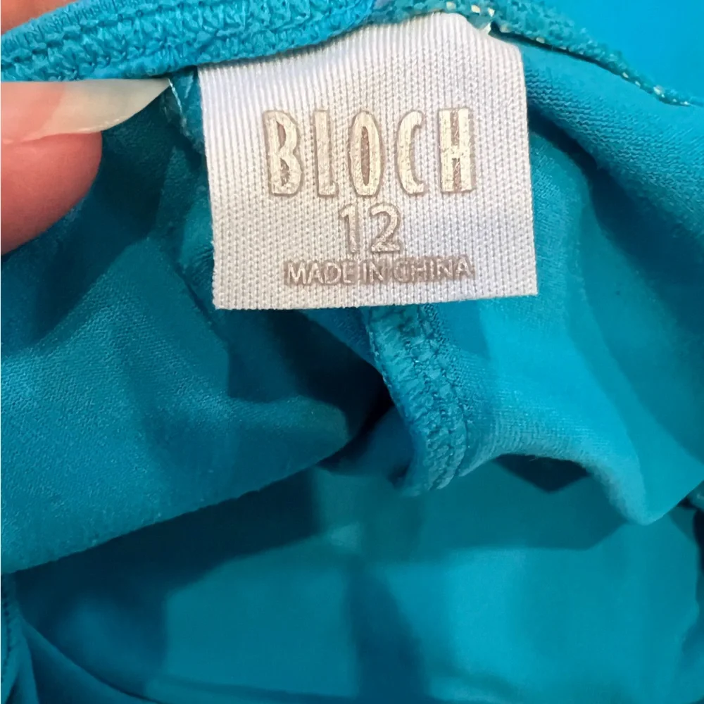 Bloch ballet leotard, size 12 girls, teal turquoise, dance class - Picture 4 of 4